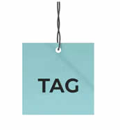 Tag de papelão personalizada com design moderno